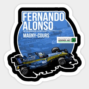 Fernando Alonso 2005 Magnycours Sticker